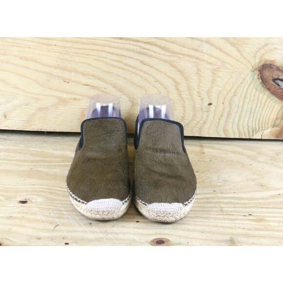 Celine Shoes Womens 8.5 Brown Pony Hair Espadrilles Flats Paris Dust Bag - Picture 2 of 13